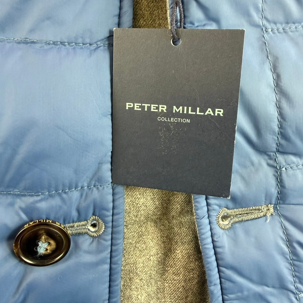 NWT Peter Millar Collection Mens M Blue Quilted Vest Reversible FLAWED READ DESC - Picture 16 of 16